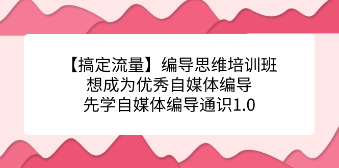 【搞定流量】编导思维培训班，想成为优秀自媒体编导先学自媒体编导通识1.0