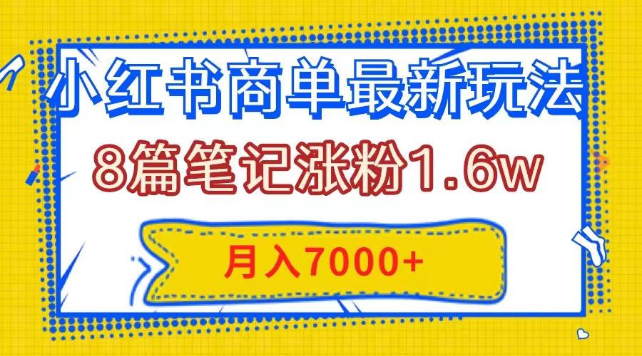 图片[1]-小红书商单最新玩法，8篇笔记涨粉1.6w，几分钟一个笔记，月入7000+-阿灿说钱