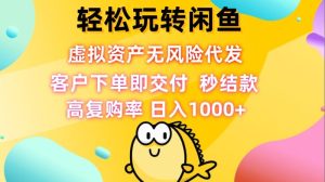 轻松玩转闲鱼 虚拟资产无风险代发 客户下单即交付 秒结款 高复购率-吉井万事屋资源网