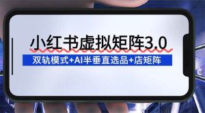 小红书虚拟矩阵3.0：双轨模式+AI半垂直选品+店矩阵-吉井万事屋资源网